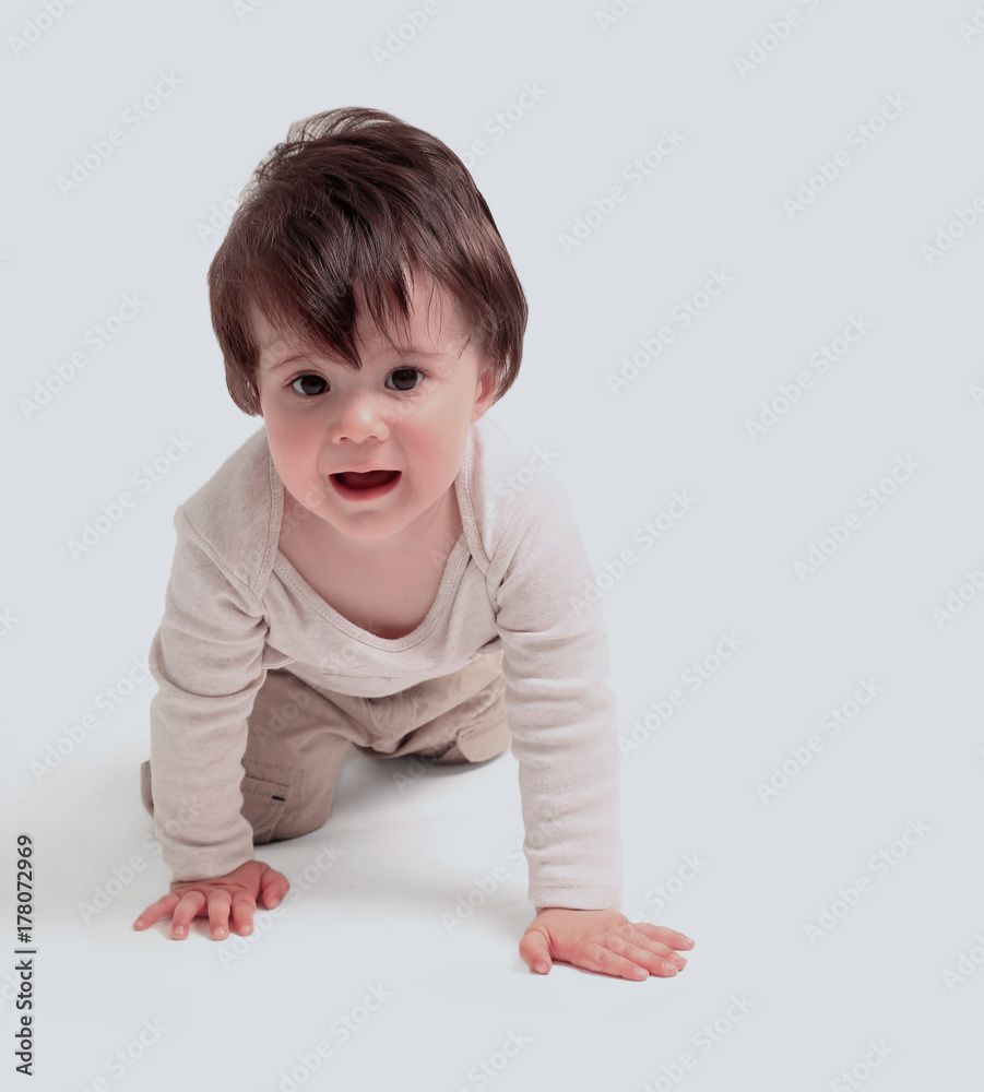 baby in diaper isolated on white background baby in diaper isolated on white background