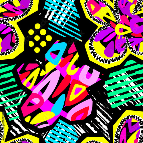 Exotic seamless tropical flowers pattern.