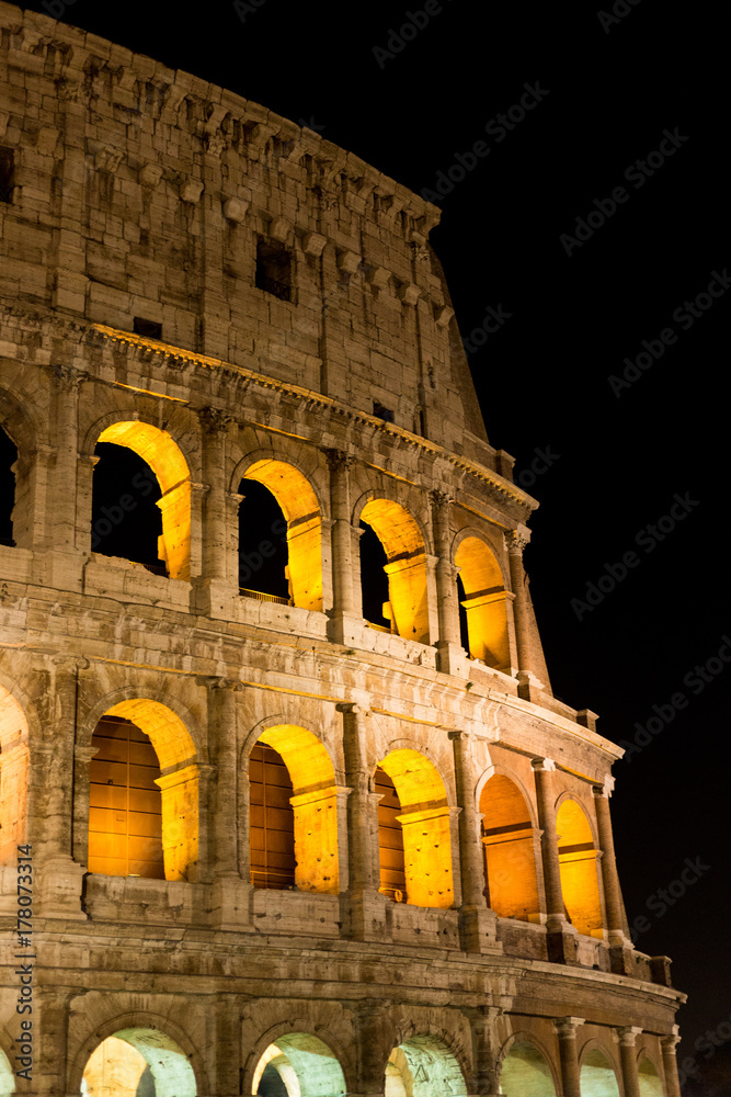 Rome at night: the Colosseum