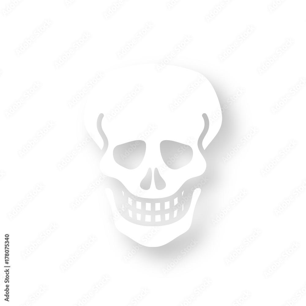 Icon mit Schatten - Totenkopf Icon mit Schatten - Totenkopf