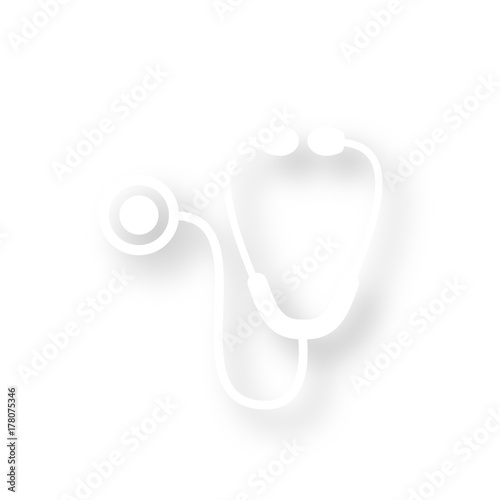 Icon mit Schatten - Stetoskop - Untersuchung