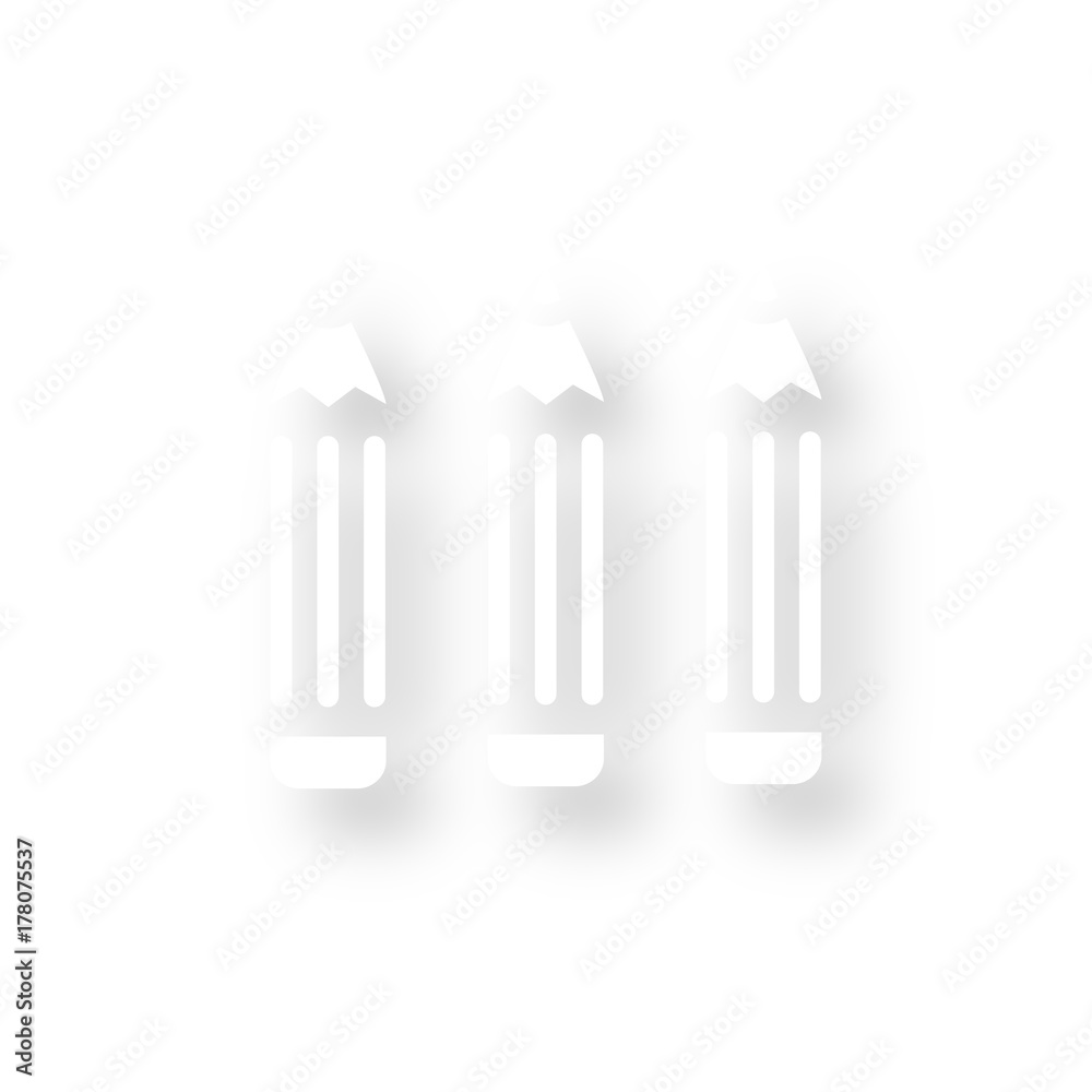 Icon mit Schatten - Farbstift