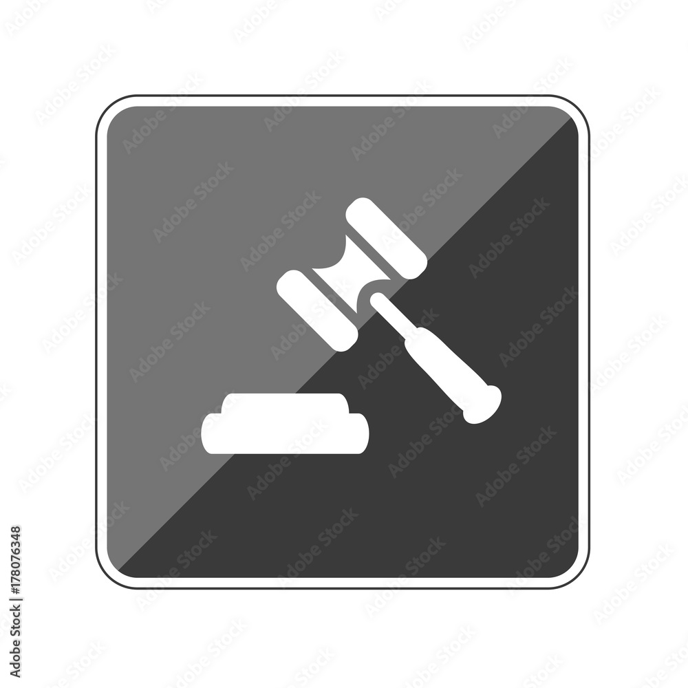 Richterhammer - Reflektierender App Button Richterhammer - Reflektierender App Button