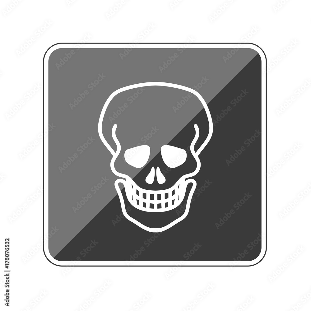 Totenkopf - Reflektierender App Button Totenkopf - Reflektierender App Button