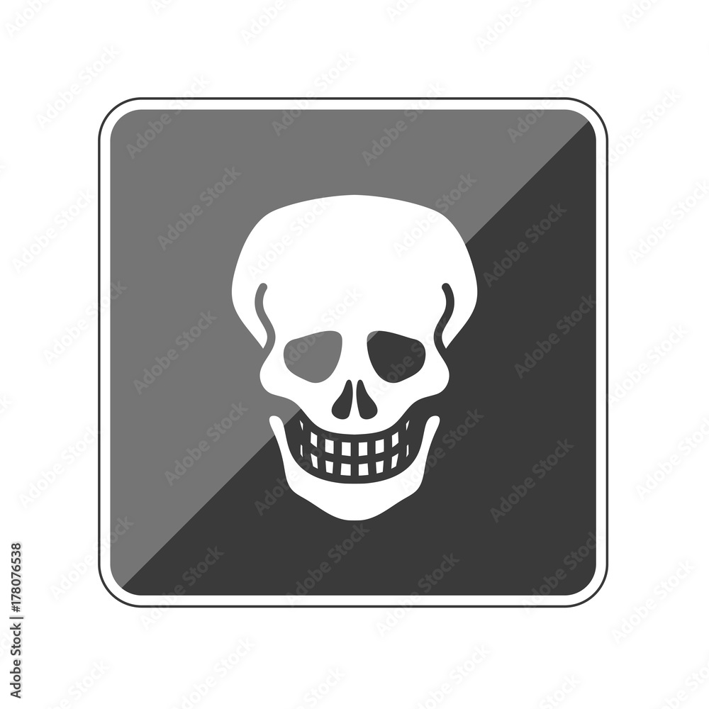 Totenschädel - Reflektierender App Button Totenschädel - Reflektierender App Button