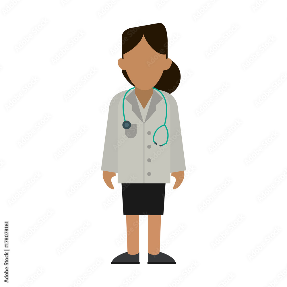 doctor woman avatar full body icon image vector illustration design doctor woman avatar full body icon image vector illustration design