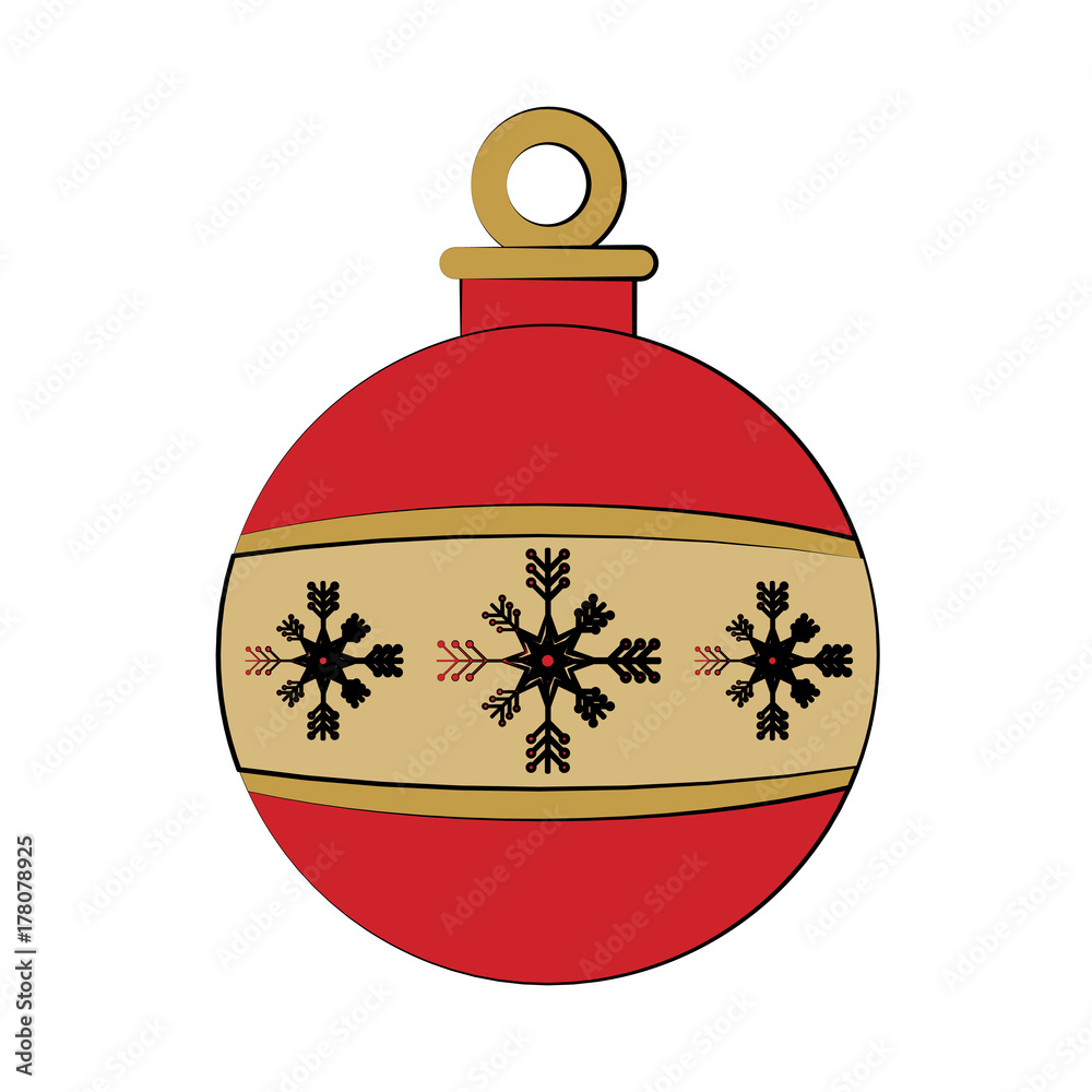 ball ornament christmas related icon image vector illustration design ball ornament christmas related icon image vector illustration design