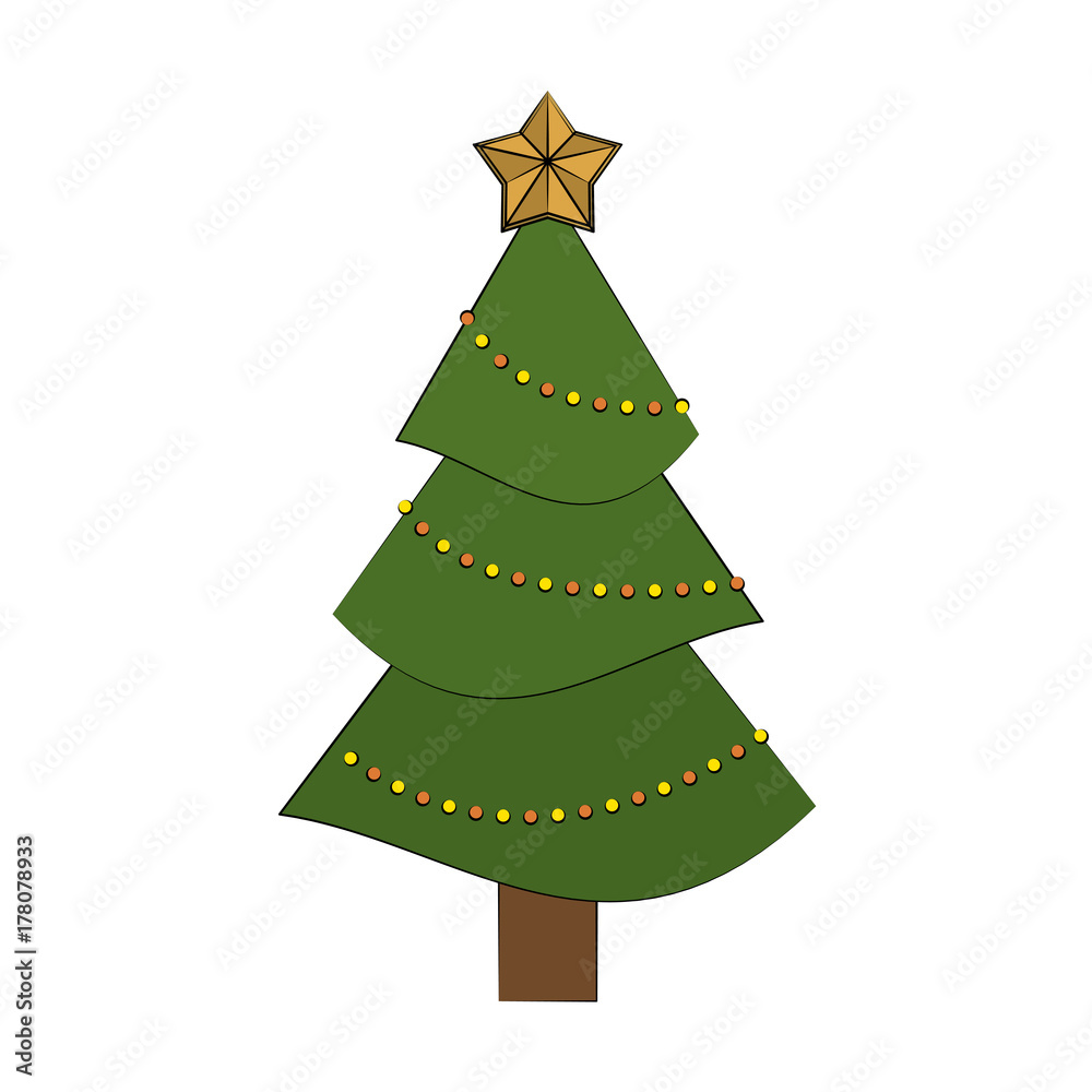 tree with star on top christmas related icon image vector illustration design tree with star on top christmas related icon image vector illustration design