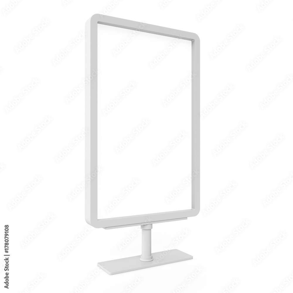 3D rendering Outdoor Advertising Stand Display Lightbox Isolated 3D rendering Outdoor Advertising Stand Display Lightbox Isolated