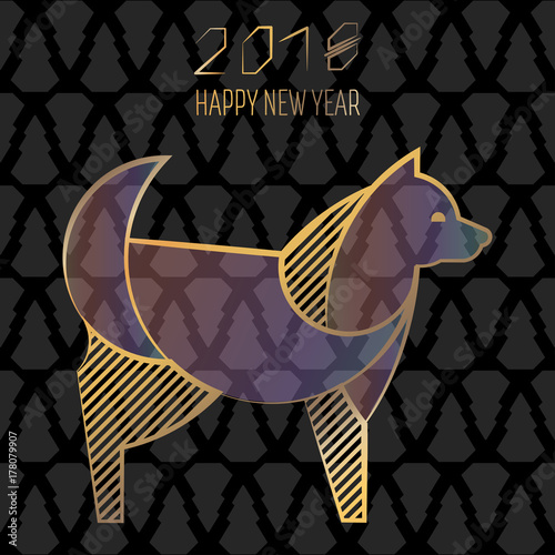 Christmas card in a modern style.