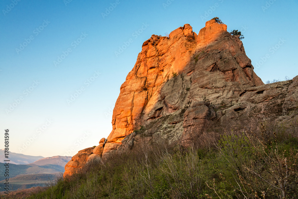 The rocks of Belogradchik (Bulgaria) - red color rock sculptures part of UNESCO World Heritage