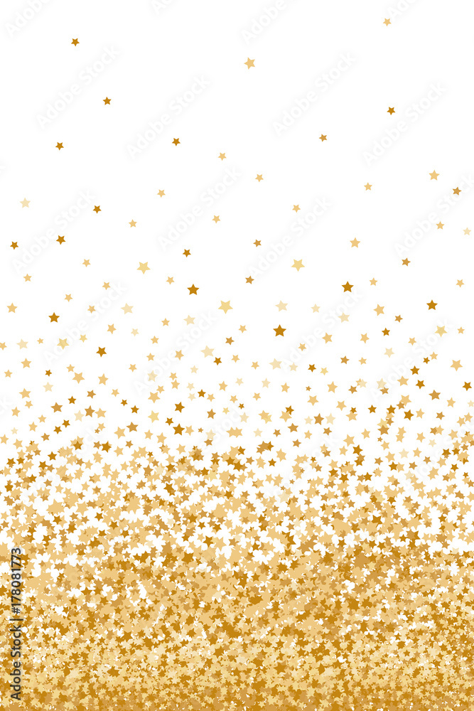 Goldene Sterne auf goldenem Hintergrund