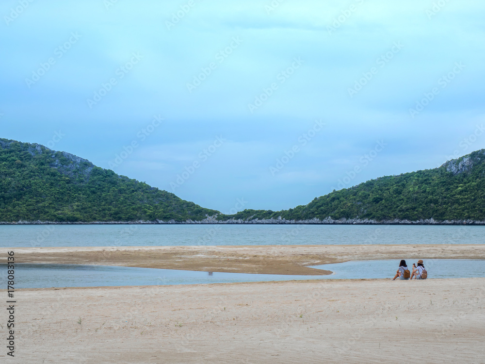 Sea with island