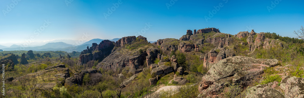 The rocks of Belogradchik (Bulgaria) - red color rock sculptures part of UNESCO World Heritage 