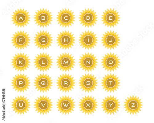letter sun logo collection
