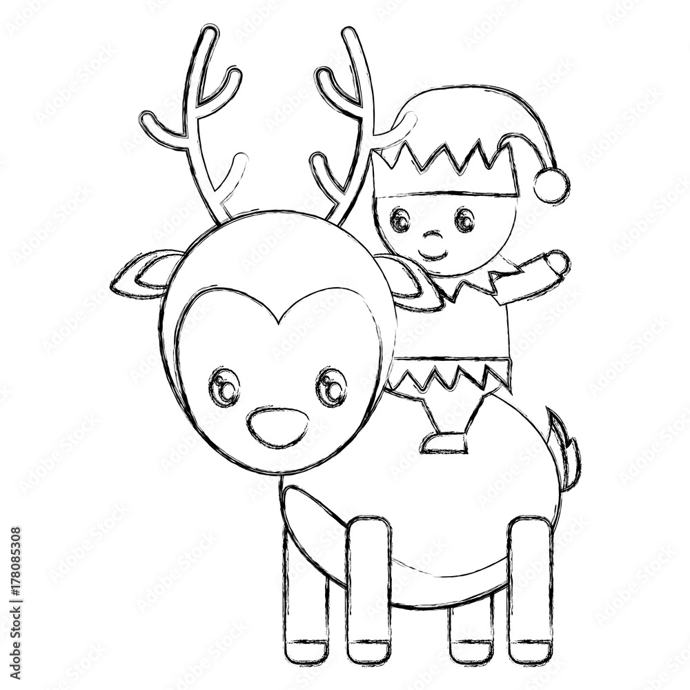 Obraz premium santa helper icon