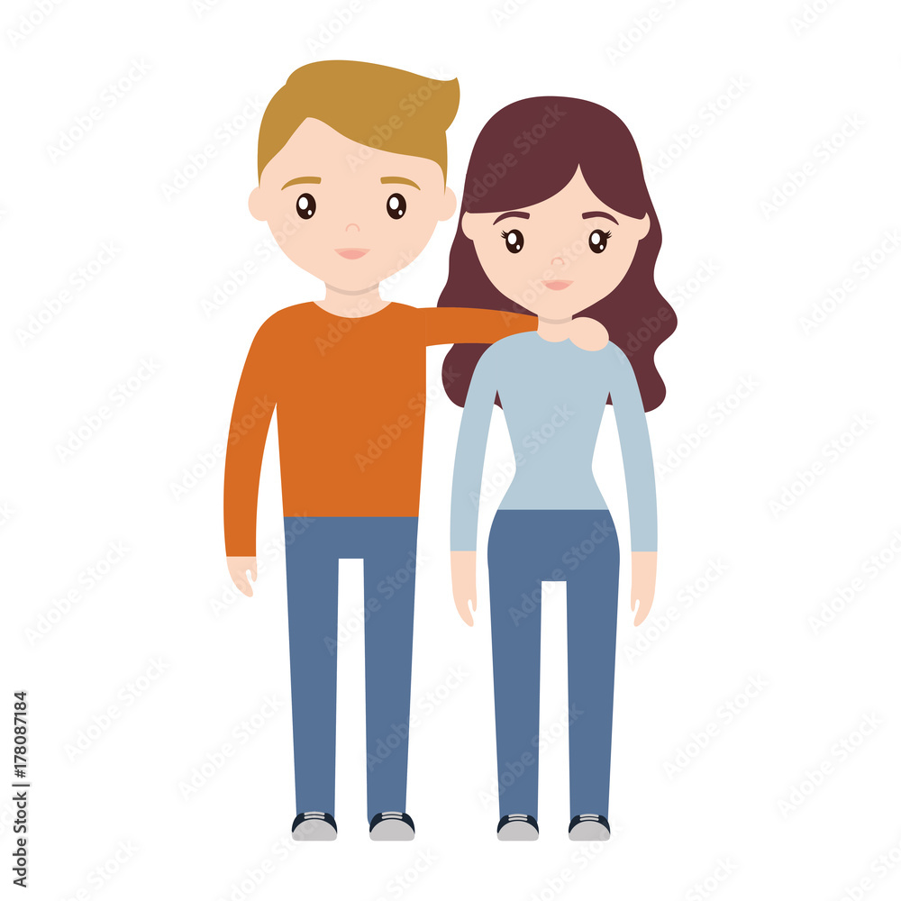 Fototapeta premium happy couple icon