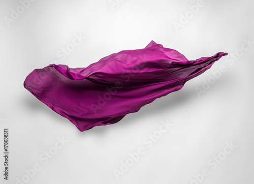 purple flying fabric