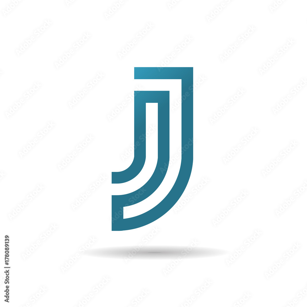 creative Letter J logo design template elements, j letter best logo design, alphabet logo design