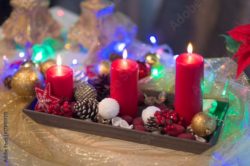 Christmas decoration and candles
