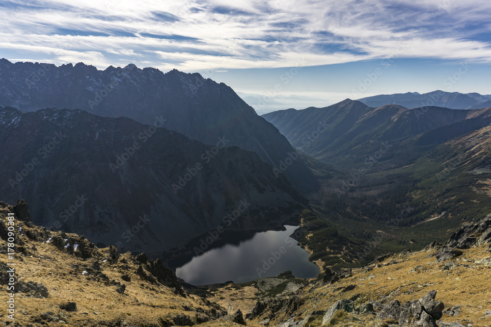 High Tatra Mountains. View from the Szpiglasowy Wierch on the Slovak side.