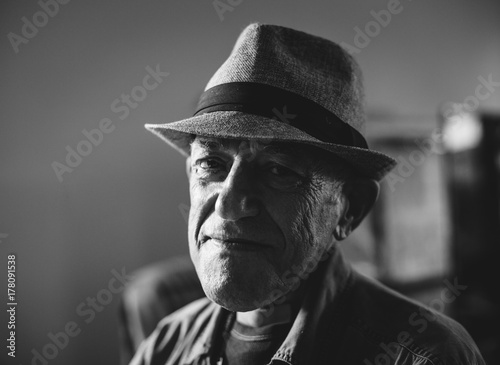 A distinguished elderly man.