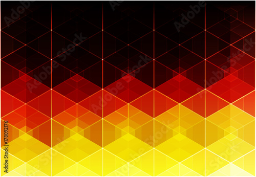 Geometric polygonal style vector flag of Germany.
