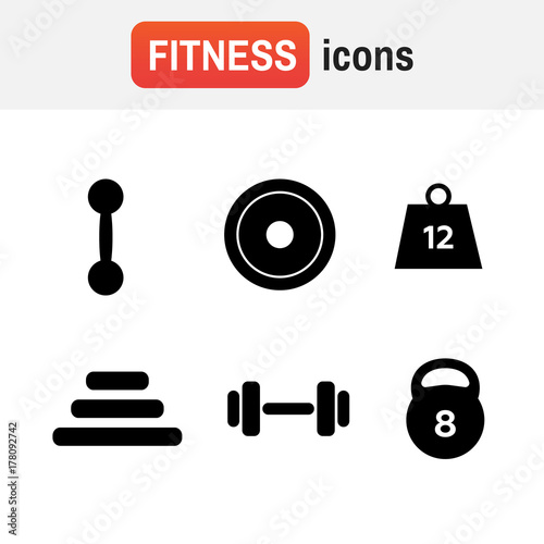 weight icon strength. Weight vector icons. Weight dumbbell