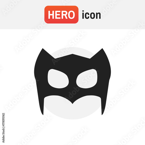 mask superhero. Superhero mask for face character in flat style
