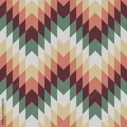 Wallpaper Mural Abstract colorful mosaic. Seamless pattern of geometric shapes in vector. Design element can be used for wrapping, fabric print, kid's room wallpaper Torontodigital.ca