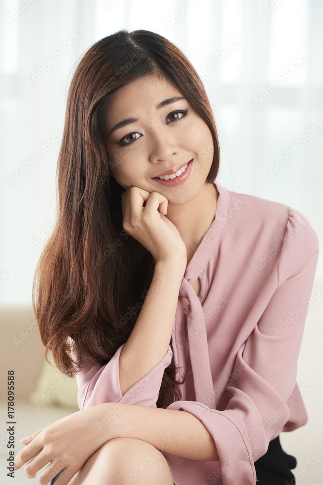Cheerful young woman Cheerful young woman