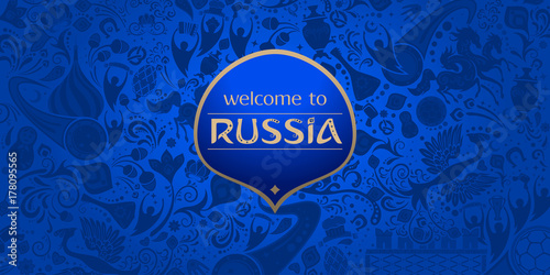 Welcome to Russia, vector template