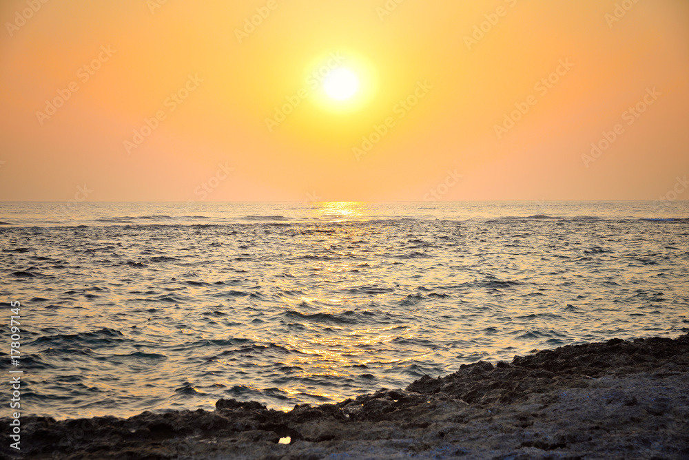 sunset over the Indian Ocean in Sri Lanka sunset over the Indian Ocean in Sri Lanka