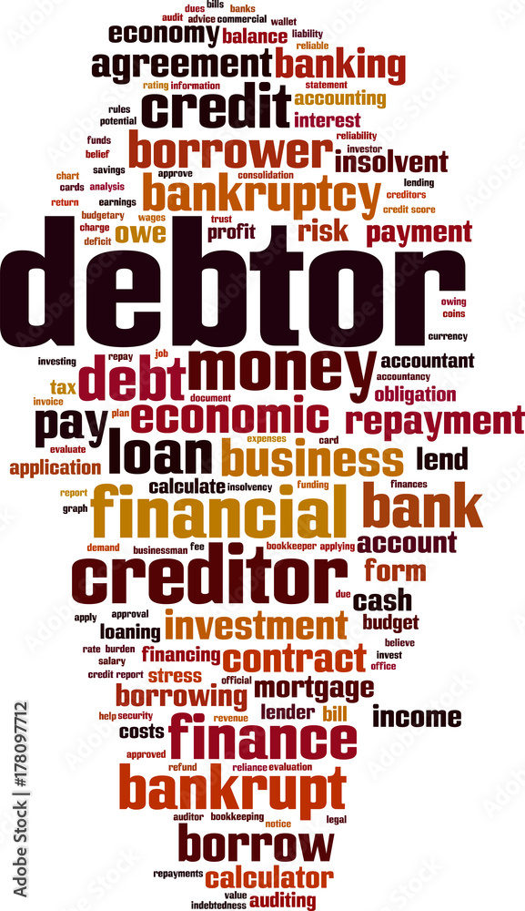 Debtor word cloud Debtor word cloud