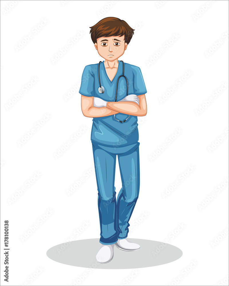 Cartoon of professions-vector drawing-isolated white background