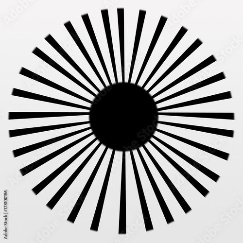 Black Sun Ray on Gray and White Gradient background