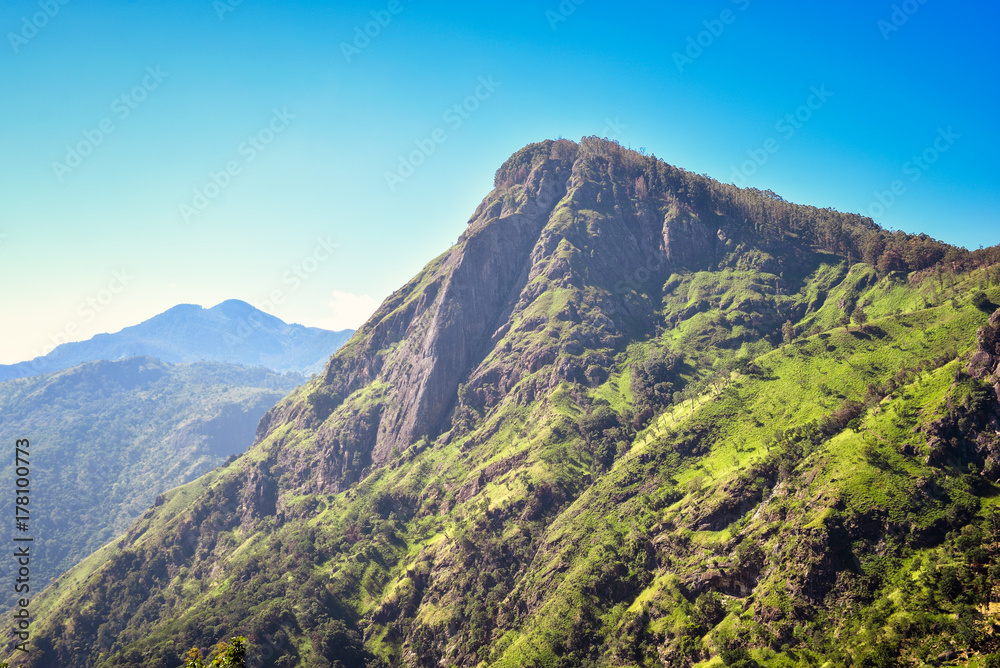 mountain in Sri Lanka, view of Ella Rock
