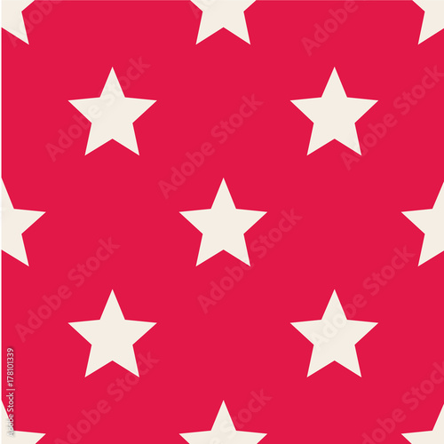 Pattern with stars. Seamless vector illustration. Retro, vintage background Vector illustration Flat Scandinavian style 