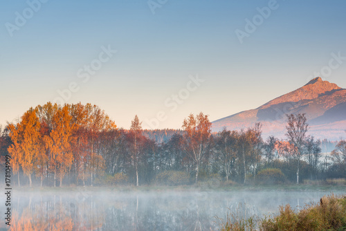 Early morning sunrise in high Tatra mountains