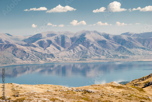 Mountain landscape with Prespa Lake, Macedonia