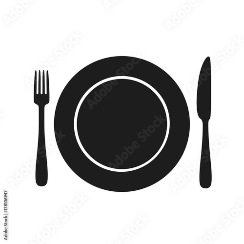 Utensil black silhouette