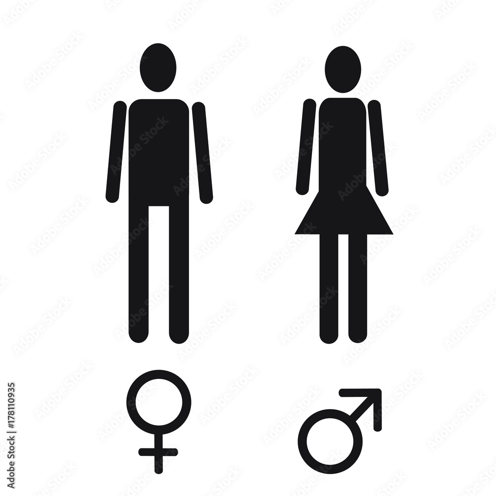 Vettoriale Stock Vector Male And Female Figure And Sex Sign Simple