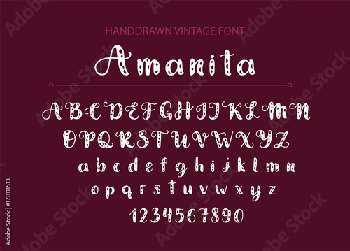 Handdrawn Vector Script font.   Display style cartoon typeface. 