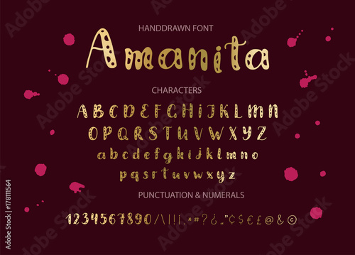 Handdrawn Vector Script font.   Display style cartoon typeface. 