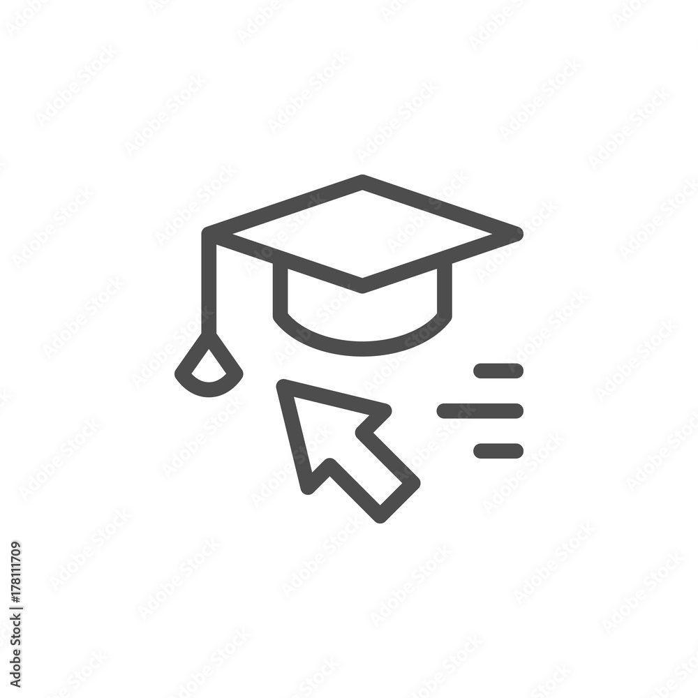 Online education line icon Online education line icon