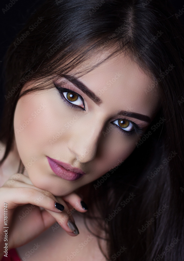 Fototapeta premium Professional makeup for brunette