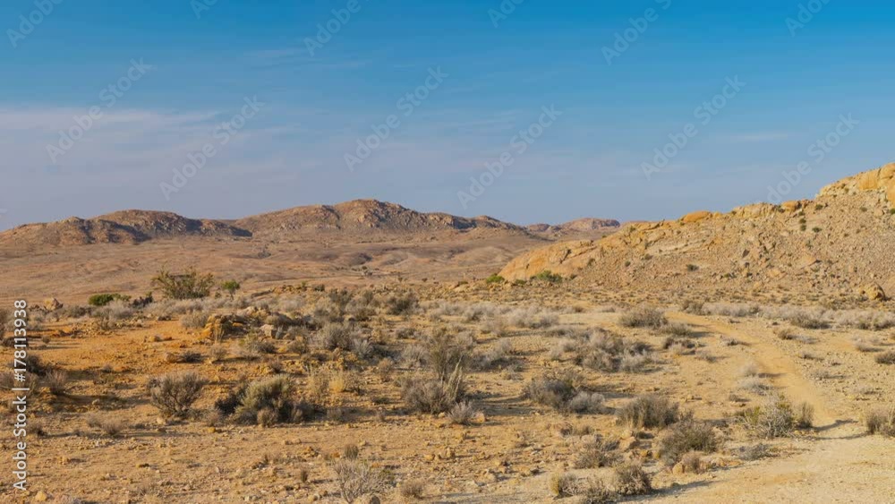 Panorama on the Namib desert at sunset, Aus, Namibia, Africa Panorama on the Namib desert at sunset, Aus, Namibia, Africa