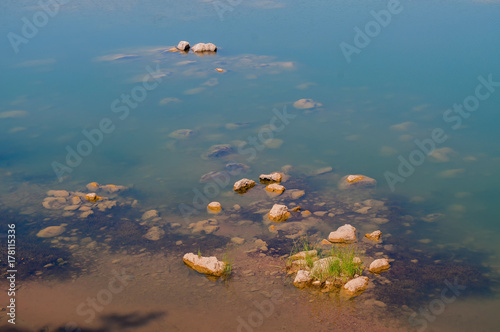 Panna river and rivebed at Panna National Park, Madhya Pradesh, India photo