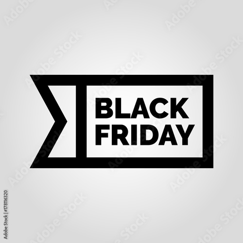 Black friday label isolated flat vector icon
