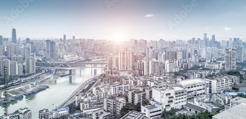Nowoczesna metropolia, Chongqing, Chiny,